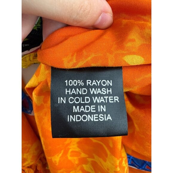 Handmade Batik Butterfly Sarong Wrap Scarf Shawl One Size Primitive Vibes Hawaii - Picture 8 of 8